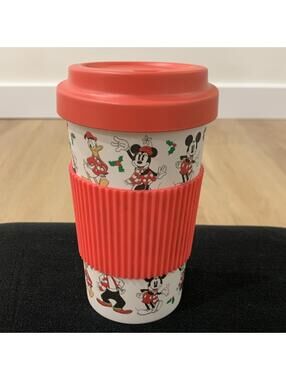 Mickey Minnie & Disney Gang Reusable Mug Bamboo Travel Mug Tumbler Holiday Gift